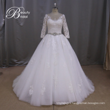 Appliqued A-Line Bridal Dress Reasonable Price